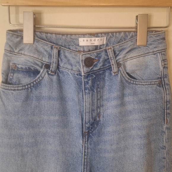 Sandro straight cut high-waisted jeans Size 34 sandro or 2 US - Picture 7 of 13